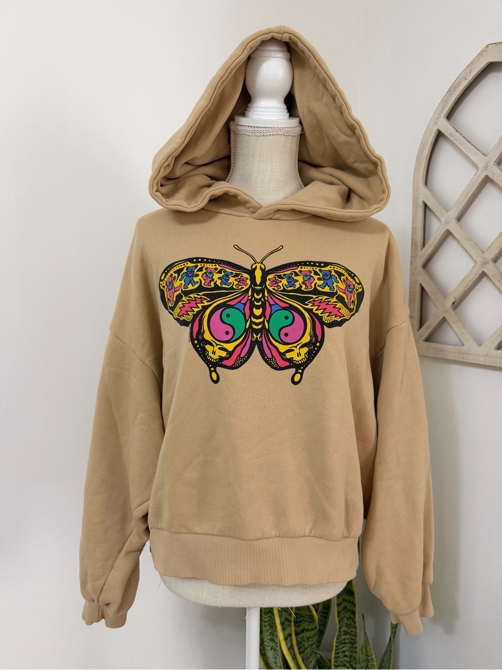 Rare Chaser Grateful Dead Butterfly Dancing Bears Skulls Hoodie Women’s Small